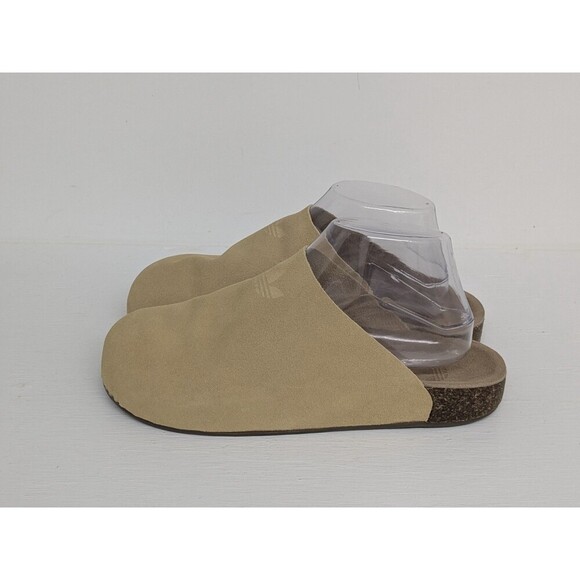 Adidas Adimule Slide Mens Mule Slippers Golden Beige Clogs Comfort Leather 7.5